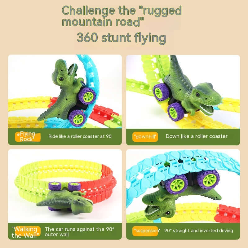 Children's Roller Coaster Dinosaur Track Electric Plastic Toy
