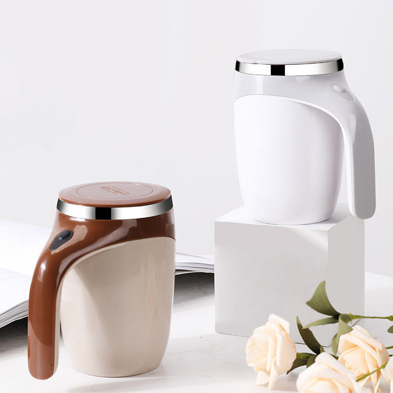 Automatic Self-Stirring Hot Chocolate or Coffee Mug