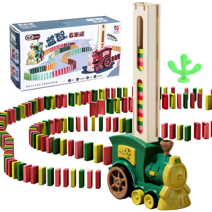 Dominoes Small Train Children's Building Blocks Toy Electric