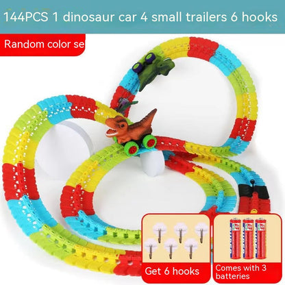 Children's Roller Coaster Dinosaur Track Electric Plastic Toy