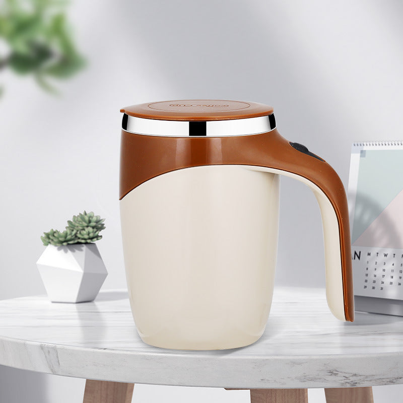 Automatic Self-Stirring Hot Chocolate or Coffee Mug