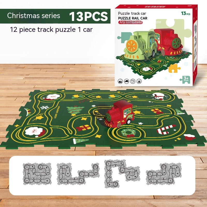 Electric Rail Car Jigsaw Puzzle - Holiday Theme!