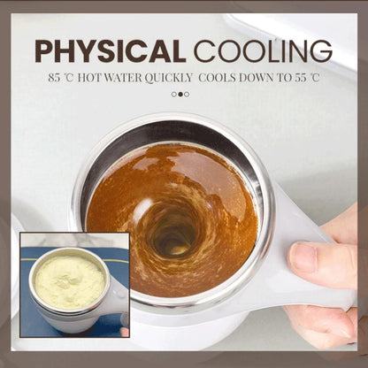 Automatic Self-Stirring Hot Chocolate or Coffee Mug