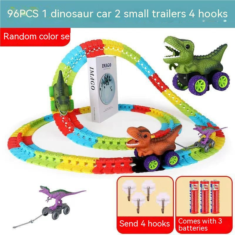 Children's Roller Coaster Dinosaur Track Electric Plastic Toy