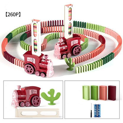 Dominoes Small Train Children's Building Blocks Toy Electric