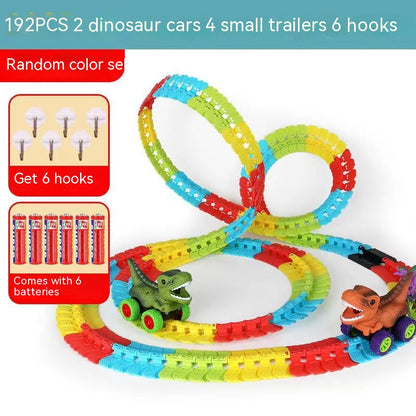 Children's Roller Coaster Dinosaur Track Electric Plastic Toy