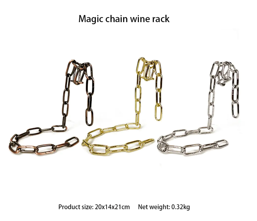 Magic Iron Chain Wine Bottle Holder